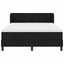 Box spring seng med hovedgærde Sort 160 x 200 cm Stof