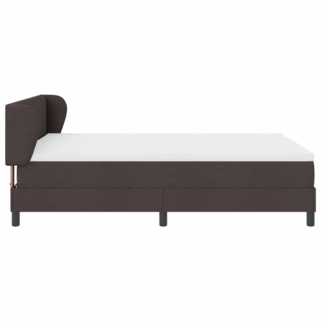 Box spring seng med hovedgærde Mørk Brun 160 x 200 cm Stof