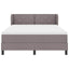 Box spring seng med hovedgærde Gråbrun 160 x 200 cm Stof