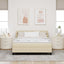 Box spring seng med hovedgærde Creme 160 x 200 cm Stof