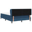 Box spring seng med hovedgærde Blå 160 x 200 cm Stof