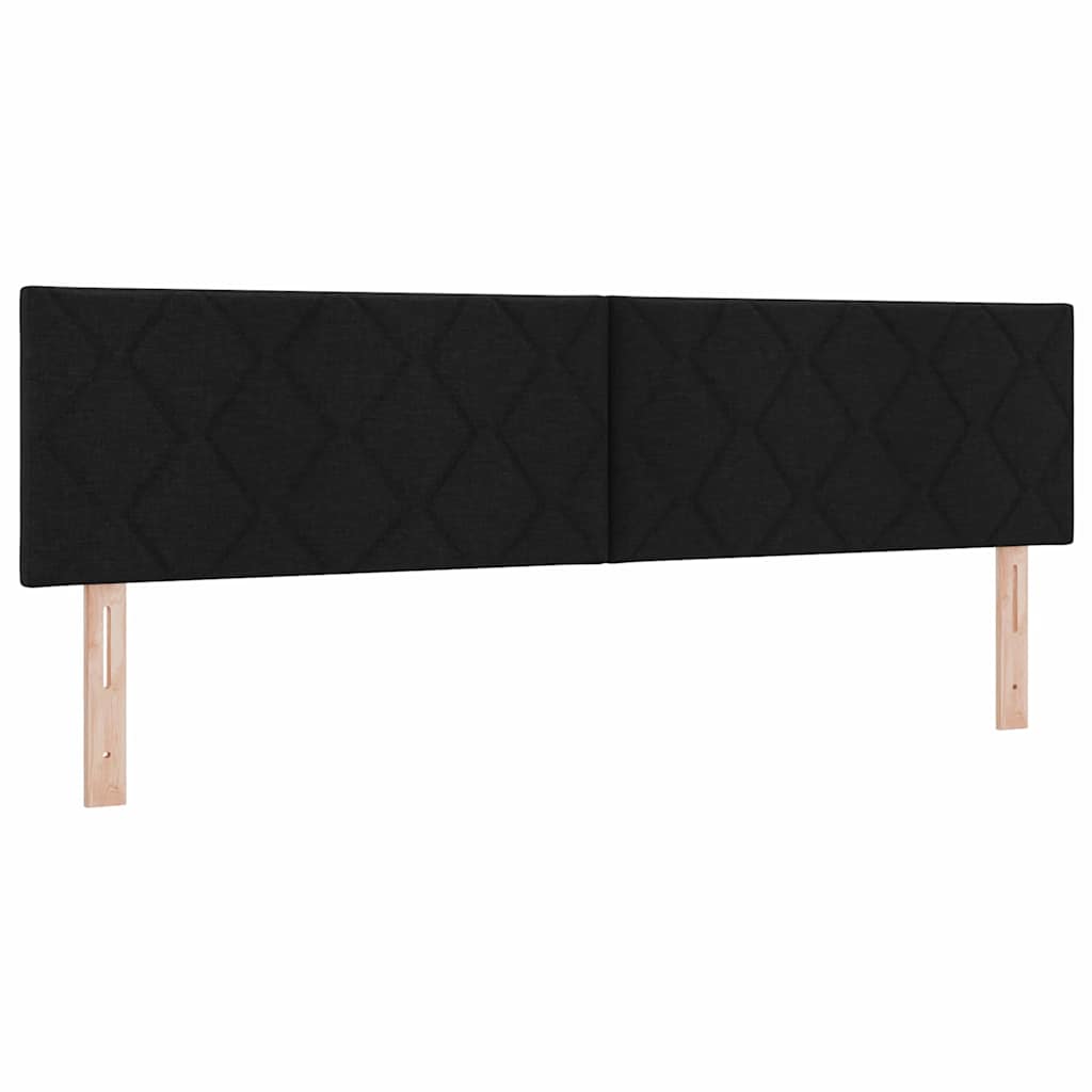 Box spring seng med hovedgærde Sort 180 x 200 cm Stof
