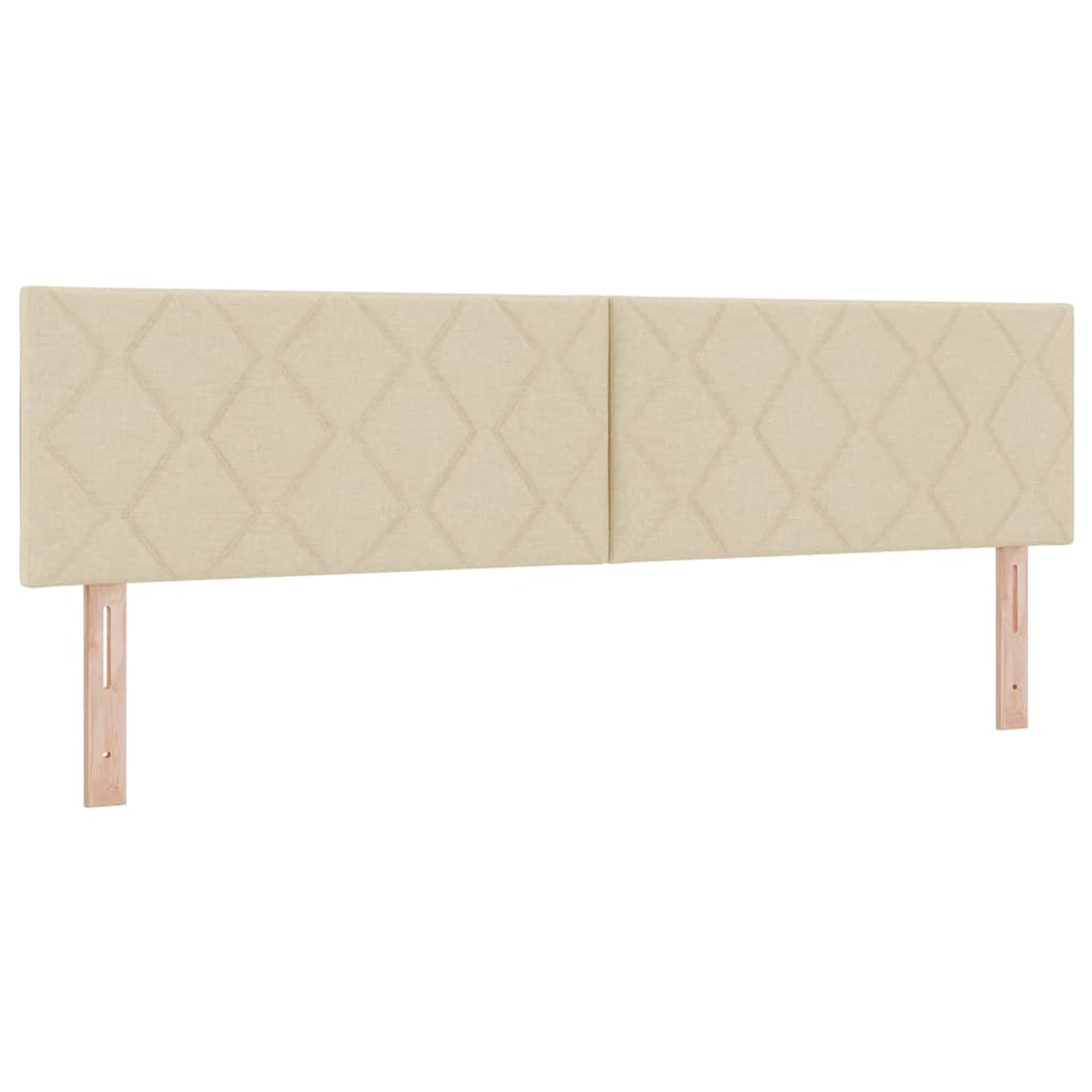 Box spring seng med hovedgærde Creme 180 x 200 cm Stof