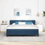 Box spring seng med hovedgærde Blå 180 x 200 cm Stof