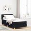 Box spring seng med madras med hovedgærde Sort 80 x 200 cm Stof