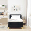 Box spring seng med madras med hovedgærde Sort 80 x 200 cm Stof