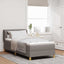 Box spring seng med hovedgærde Gråbrun 80 x 200 cm Stof