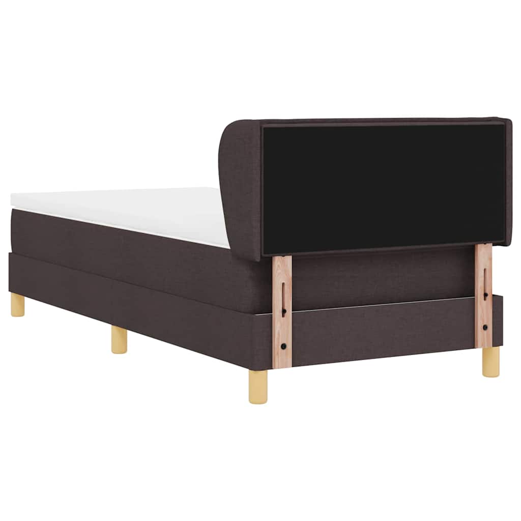 Box spring seng med madras Mørk Brun 90 x 190 cm Stof