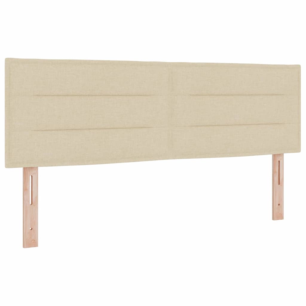 Box spring seng med madras Creme 140 x 190 cm Stof