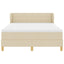 Box spring seng med madras Creme 140 x 190 cm Stof