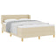 Box spring seng med madras Creme 160 x 200 cm Stof