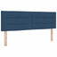 Box spring seng med madras med hovedgærde Blå 160 x 200 cm Stof