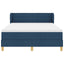 Box spring seng med madras med hovedgærde Blå 160 x 200 cm Stof