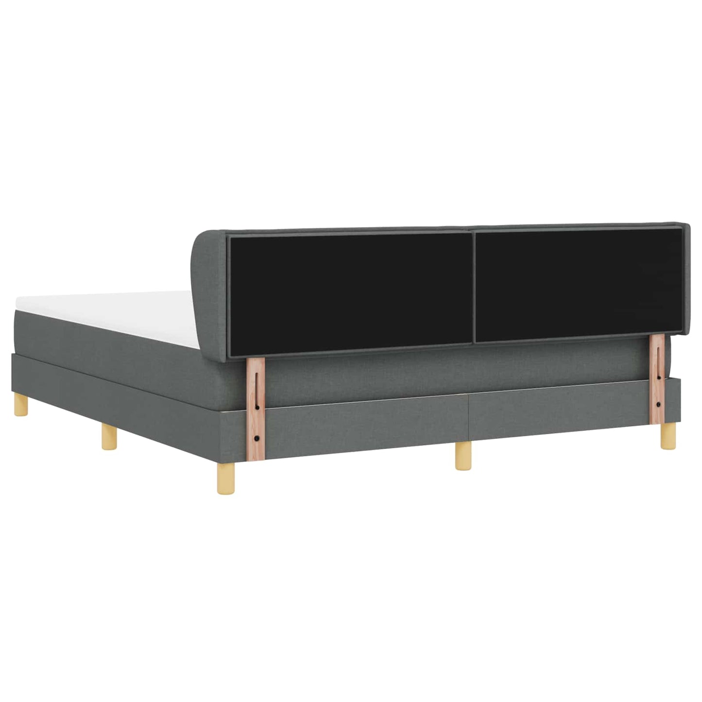 Box spring seng med madras Mørkegrå 180 x 200 cm Stof