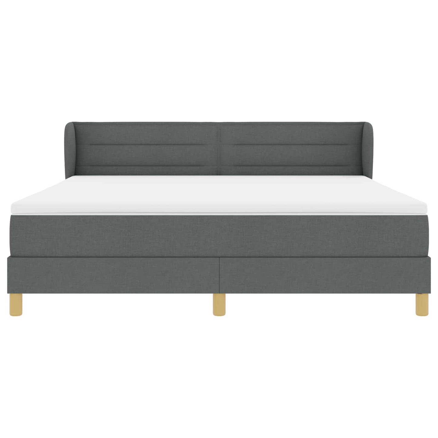 Box spring seng med madras Mørkegrå 180 x 200 cm Stof
