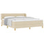 Box spring seng med madras Creme 180 x 200 cm Stof