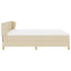 Box spring seng med madras Creme 180 x 200 cm Stof