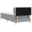 Box spring seng med hovedgærde Lysegrå 80 x 200 cm Stof