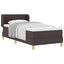 Box spring seng med hovedgærde Mørk Brun 80 x 200 cm Stof