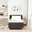 Box spring seng med hovedgærde Mørk Brun 90 x 190 cm Stof
