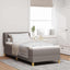 Box spring seng med hovedgærde Gråbrun 90 x 190 cm Stof