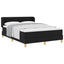 Box spring seng med hovedgærde Sort 140 x 190 cm Stof