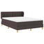 Box spring seng med hovedgærde Mørk Brun 140 x 190 cm Stof