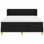 Box spring seng med hovedgærde Sort 160 x 200 cm Stof