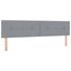 Box spring seng med hovedgærde Lysegrå 200 x 200 cm Stof