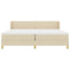 Box spring seng med hovedgærde Creme 200 x 200 cm Stof