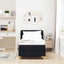 Box spring seng med hovedgærde Sort 80 x 200 cm Stof