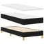 Box spring seng med hovedgærde Sort 80 x 200 cm Stof
