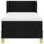 Box spring seng med hovedgærde Sort 80 x 200 cm Stof
