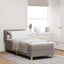 Box spring seng med hovedgærde Gråbrun 80 x 200 cm Stof