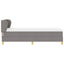 Box spring seng med hovedgærde Gråbrun 80 x 200 cm Stof