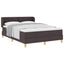 Box spring seng med hovedgærde Mørk Brun 140 x 190 cm Stof