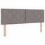 Box spring seng med hovedgærde Gråbrun 140 x 190 cm Stof