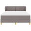 Box spring seng med hovedgærde Gråbrun 140 x 200 cm Stof