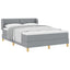 Box spring seng med hovedgærde Lysegrå 160 x 200 cm Stof