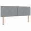 Box spring seng med hovedgærde Lysegrå 160 x 200 cm Stof