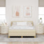 Box spring seng med hovedgærde Creme 160 x 200 cm Stof