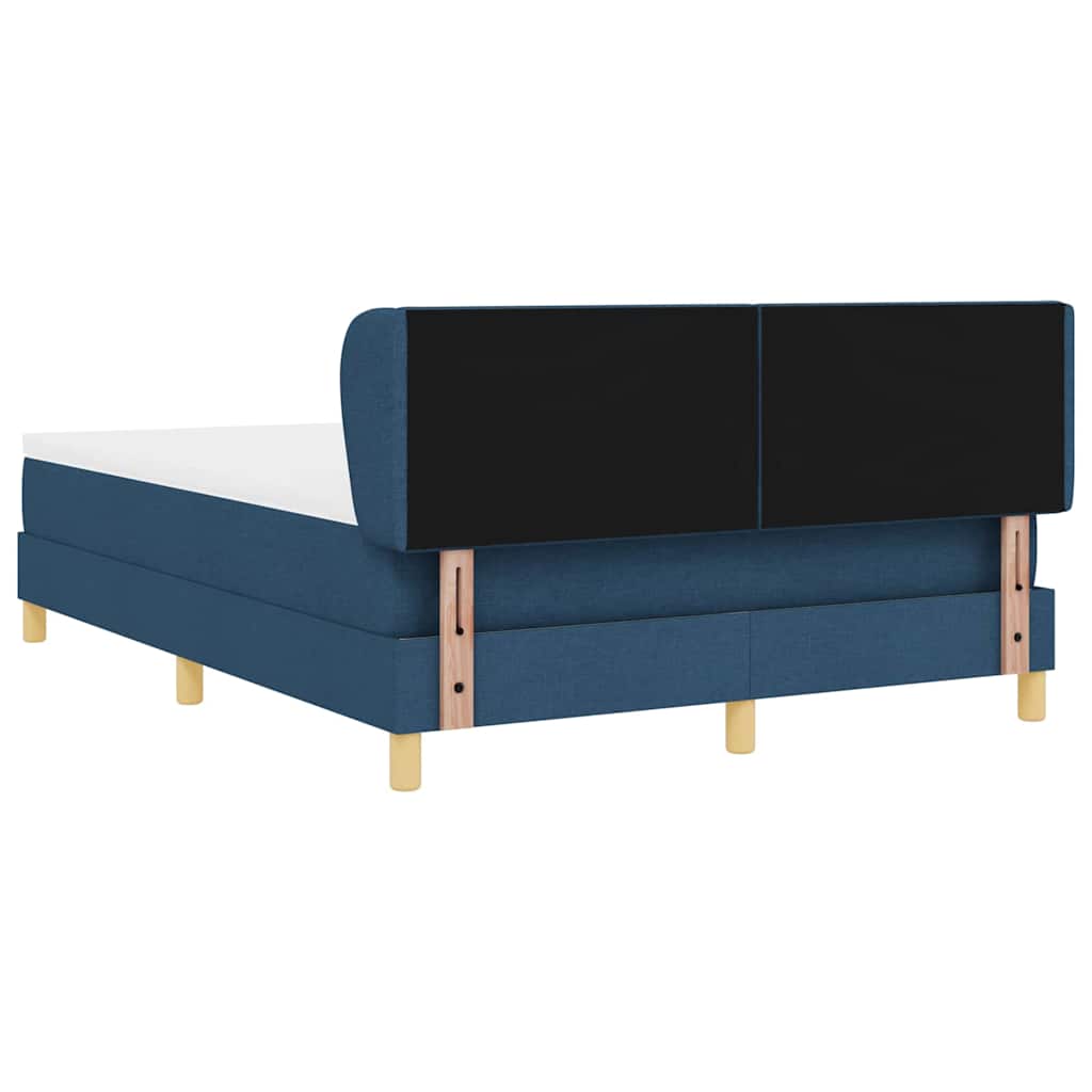 Box spring seng med hovedgærde Blå 160 x 200 cm Stof