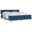 Box spring seng med hovedgærde Blå 180 x 200 cm Stof