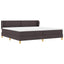 Box spring seng med hovedgærde Mørk Brun 200 x 200 cm Stof