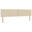 Box spring seng med hovedgærde Creme 200 x 200 cm Stof