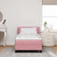 Box spring seng med hovedgærde Lyserød 90 x 200 cm Fløjl