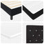 Box spring seng med hovedgærde Sort 140 x 200 cm Fløjl