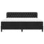 Box spring seng med hovedgærde Sort 180 x 200 cm Fløjl