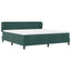 Box spring seng med hovedgærde Mørkegrøn 180 x 200 cm Fløjl