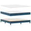 Box spring seng med hovedgærde Mørkeblå 180 x 200 cm Fløjl